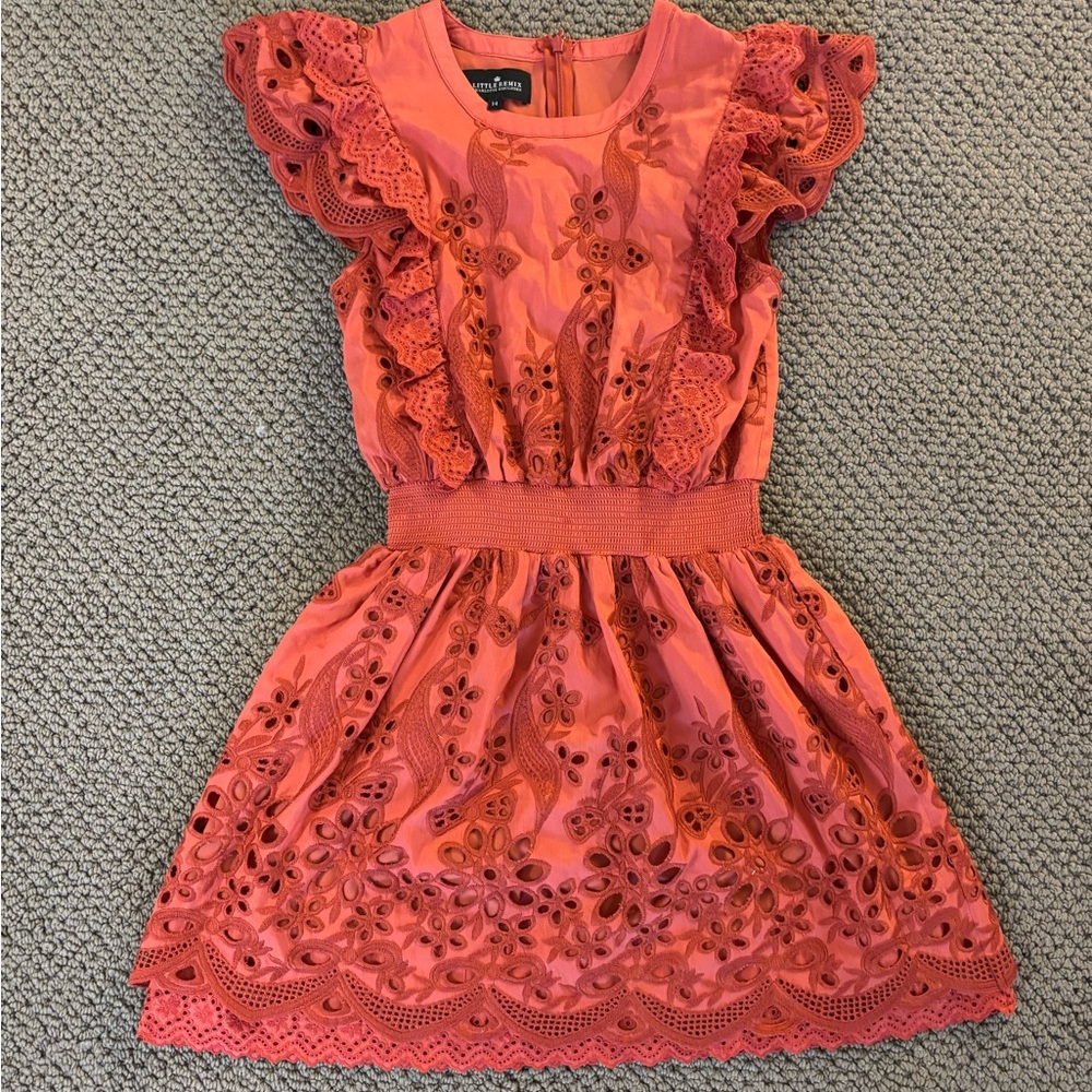 Little Remix Charlotte Eskildsen terracotta size 14 dress. Like new, from Paris.
